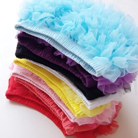 RUKOSU Baby Tulle Ruffle Bloomer for Newbornr Infant Girls Cotton Frilly Diaper Covers Cute Briefs Panties Shorts Dark Purple 6-12 Months