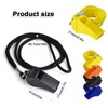 SAVITA 4 Pcs Plastic Whistles with Lanyard, Sport Whistle in