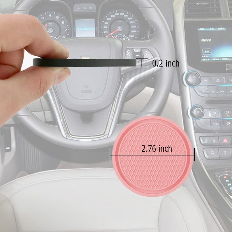 Mearo 2PCS Car Cup Coaster, Non-Slip Universal Insert Coaster, Car