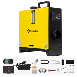 Sunster 12V 24V 8KW Diesel Heater, AC 110-240V Portable Diesel Air Heater, LCD Monitor & Remote Control, Car Heater for Vans, RV, Truck, Boat, Camper, Garage
