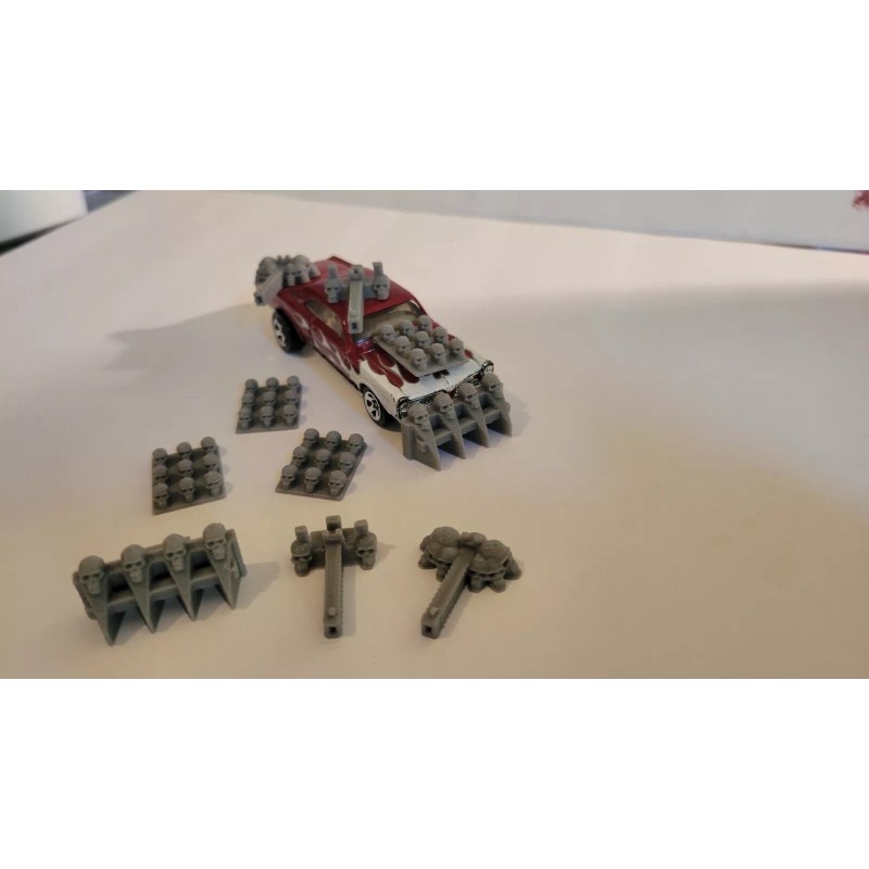 Hot Wheels Mad Max, Gaslands, Skull Ram, Armor and Gun