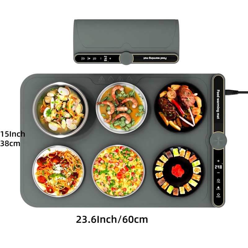 LYSXP 2025 Food Warming Mat, 15x23.6Inch 9-Level Temperature Adjustment, Multi-Functional