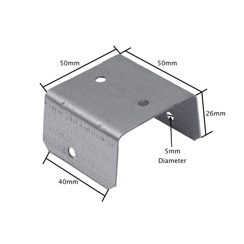 EAI Fence Panel Clips/Trellis Clip Bracket | 50mm | Galvanised
