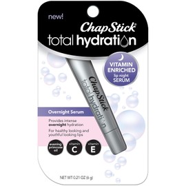 ChapStick Total Hydration Suero Nocturno para Labios Enriquecido con Vitaminas, Suero de Labios Nocturno para Cuidado de Labios Durante la Noche - 0.21 Oz