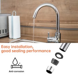 M22 Faucet Aerator, 4 Pieces Kitchen Sink Aerator Faucet Filter with Chrome Brass Housing Internal Thread Water Saving Faucet Aerator with Gasket for Bathroom (22mm)