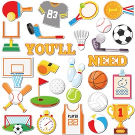 QOUBAI 40 PCS Sports Classroom Magnets You'll Need Management Sport Magnet for Teacher Classroom Must Have Magnetic Educational Teaching Tool Whiteboard Fridge Decoration Back to School Party Supplies