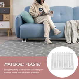 ARTIBETTER 20 Pcs Furniture Mat Sliding Uneven Spiked Furniture Cup Area Rugs Couch Cushion Couch Stoppers Chair Pads Round Rug Square Large Spiky Protector Furniture Feet Prevent Leg Plastic
