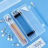 RISLISO Watercolor Paint Brush Holder Organizer Case，Portable Travel Acrylic Clear