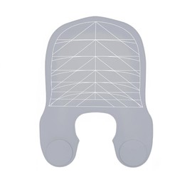 Haarschneidehalsband, wasserdichtes Silikon-Haarfärbehalsband mit eckigen und geraden Schneidrichtlinien, Friseur-Stylisten-Haarschneidepad für Friseursalons, Friseurläden (Grau)