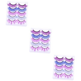 FOMIYES 3sets Natural Look False Lashes for Daily Use Lightweight and Comfortable 5pairs*3
