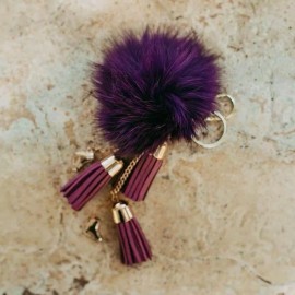 Brilliance & Melrose Ice Skating Jewelry - Fluffy & Purple  Keychain