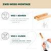 eluno Bamboo Wall Mounted Kitchen Roll Holder Natural Design Wall