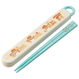 Skater ABS2AMAG-A Chopsticks and Case Set, Bread Load, 6.5 inches (16.5 cm), Antibacterial, Made in Japan
