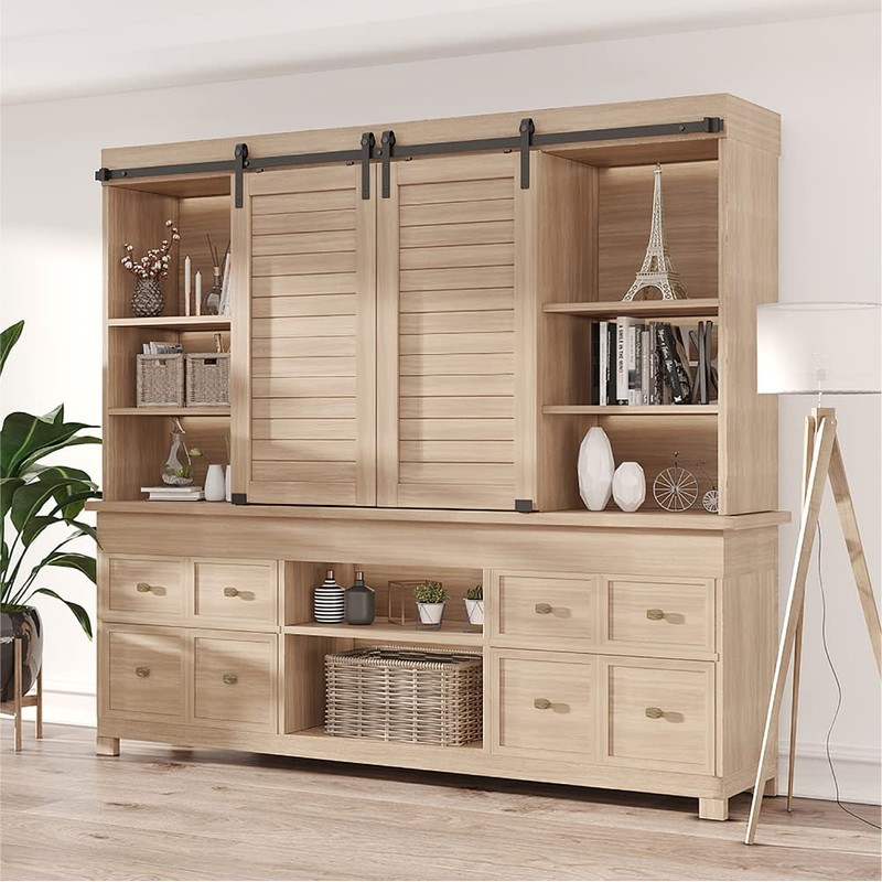 ZEKOO 7FT Super Mini Sliding Barn Door Hardware Kit for