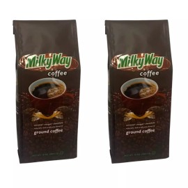 Milky Way 2 Pack - Milky Way Caramel Nougat & Chooclate Flavored Ground Coffee - 10 Ounce