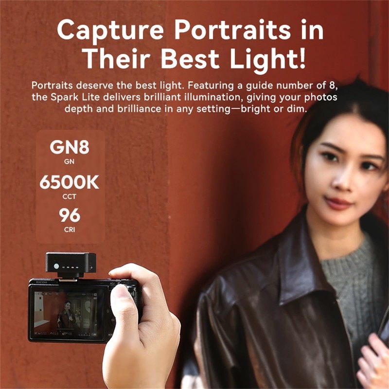 ULANZI SL02 Mini Flash Speedlite with Video Light, GN8 6500K