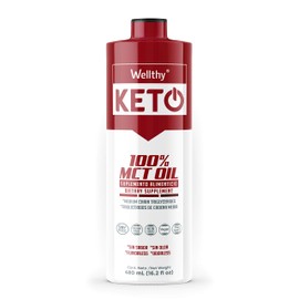MCT Oil 100% Natural 95% en C8 y C10. 480 ml (32 días de porciones) Keto Safe, Paleo Safe.