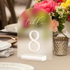 Frosted Arch Table Numbers for Wedding, 5x7 Inch Arched Acrylic