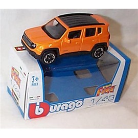 Burago Street fire 2017 Jeep renegade orange car 1:43 scale Diecast model