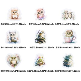 Scrapbooking Owl Stickers, 46Pcs Owl Scrapbook Stickers, Cute Owl Stickers, Bird Stickers for Photo Albums, Diaries, Crafts, Scrapbooks, Notebooks, Memoirs