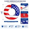 American Flag Inflatable Swim Ring for Adults – 48-Inch PVC
