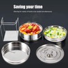 Stackable 3 Tier Food Steamer Pan Stainless Steel Steamer Pot