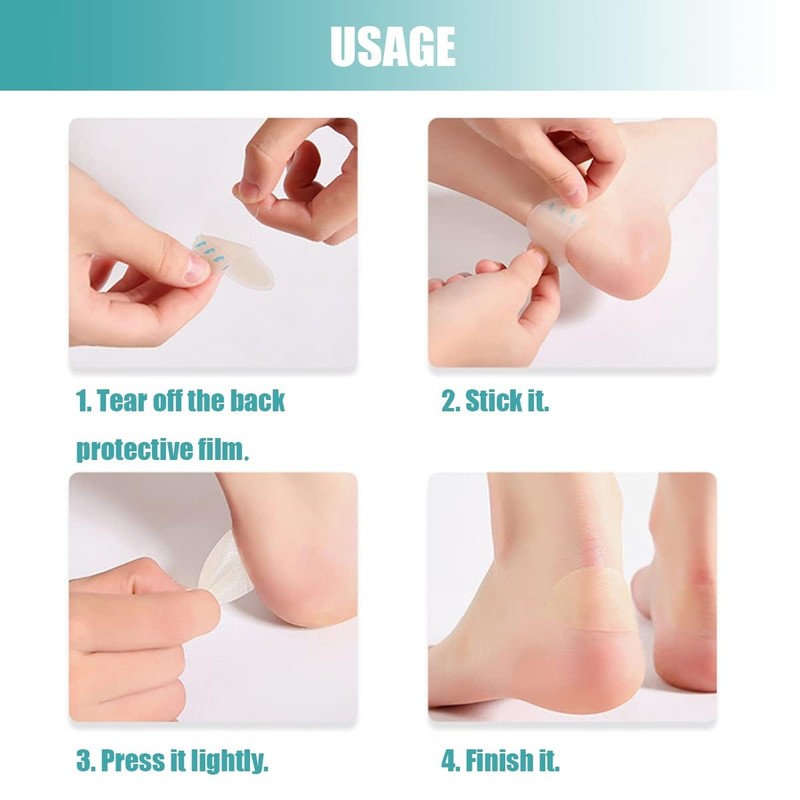 20pcs Blister Bandages, Gel Blister Pads, Invisible Bandages, Hydrocolloid Bandages,