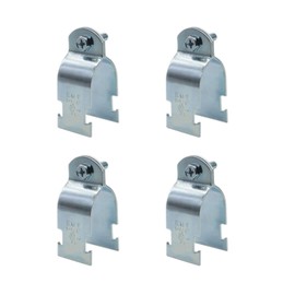 Baudelun 1-1/4" EMT Strut Clamps for Rigid Conduit and Pipe, 4 Packs Universal Steel Strut Clamps for Rigid Conduit and EMT, Standard Electro-Galvanized EMT Strut Clamps Assembled with Bolt and Nut