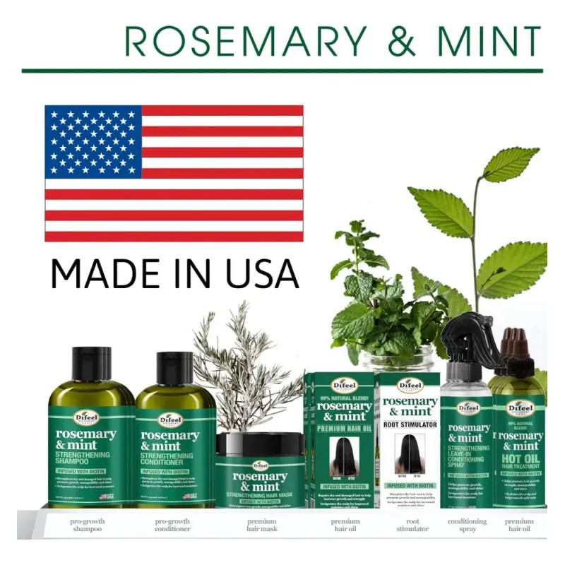 Hair Oil Difeel Rosemary And Mint W/ Biotin For Hair