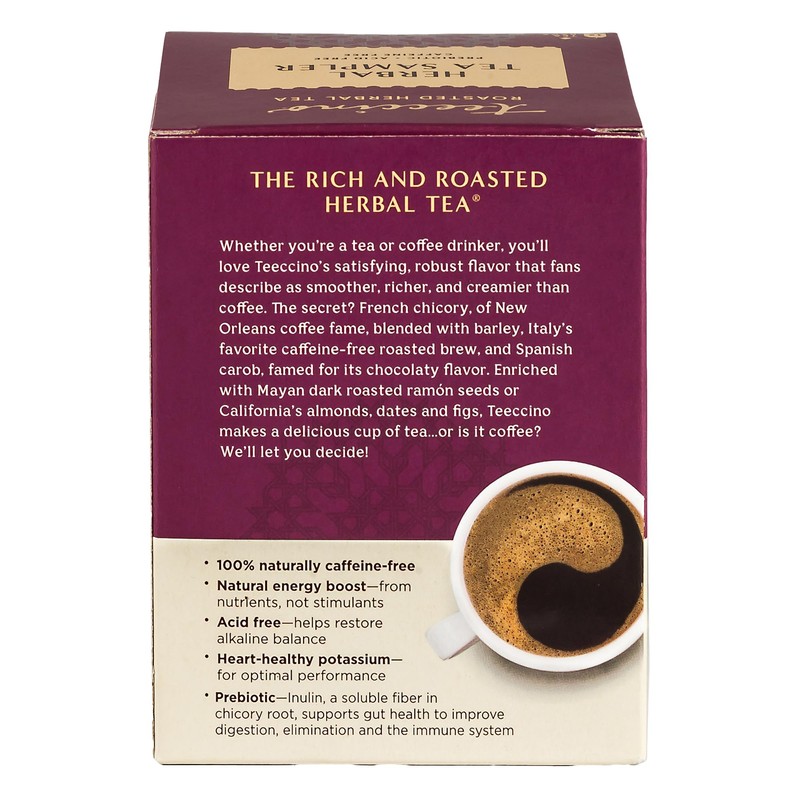 Teeccino Herbal Tea Sampler Assortment - 12 Tea Bags -
