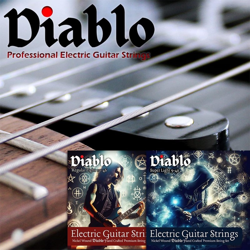 Diablo Electric Guitar Strings 9-42 Nickel Super Light Set -