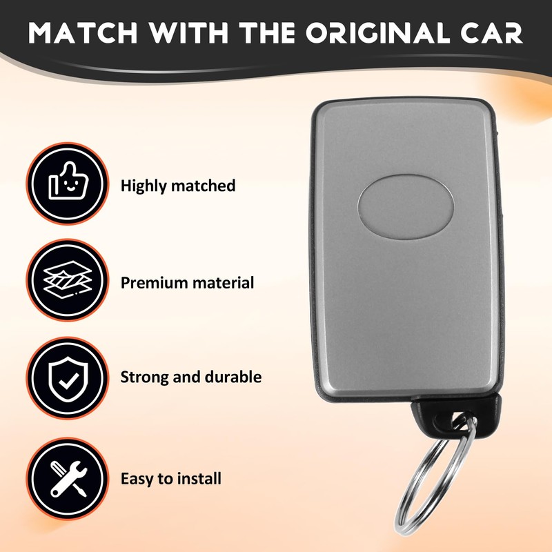 Boerunid Car Smart Card Remote Car Key Shell Case Fob