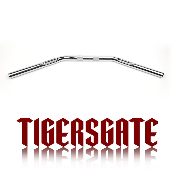 TIGERSGATE 1 inch Chrome Dimpled Simple Fat Drag Bars Compatible