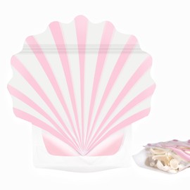 Luvlewen 20pcs Seashell Shaped Ziplock Bags for Hangover Recovery Kit, Beach Party Favor Bags