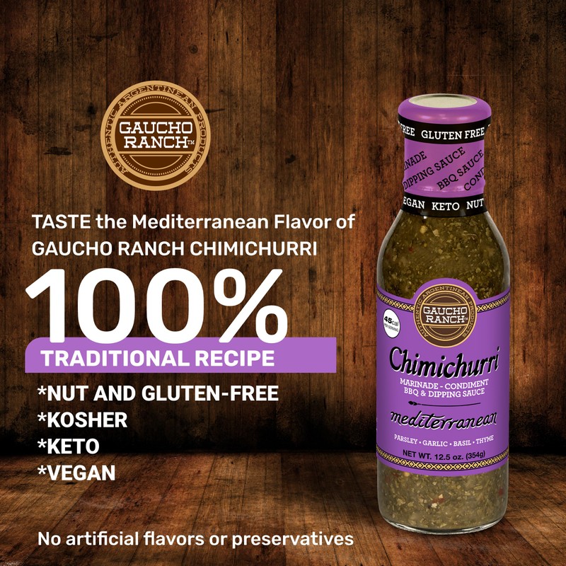 Gaucho Ranch Chimichurri Sauce Mediterranean | Chimichurri Seasoning Mix of