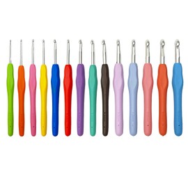 Bliceon 14 Piece Crochet Hook Set for Beginners, Ergonomic Soft Grip Needles, Smooth Knitting Tools, Crochet Kit for Adults & Arthritic Hands, Crochet Needle for Women