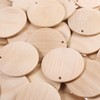 Pack of 50 Round Wooden Discs with Hole DIY Craft