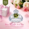 Claddagh August Peridot Birthstone Rings for Women 925 Sterling Silver