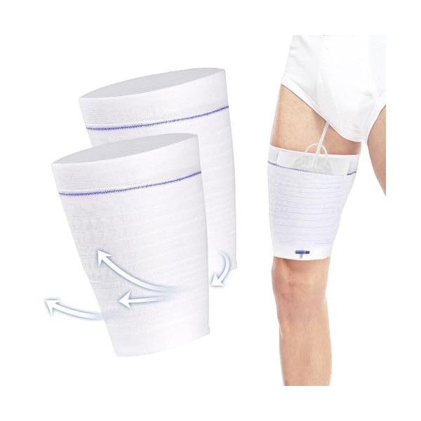 HANSILK HANSILK Catheter Leg Bag Holder 2 Pcs Convenient Washable