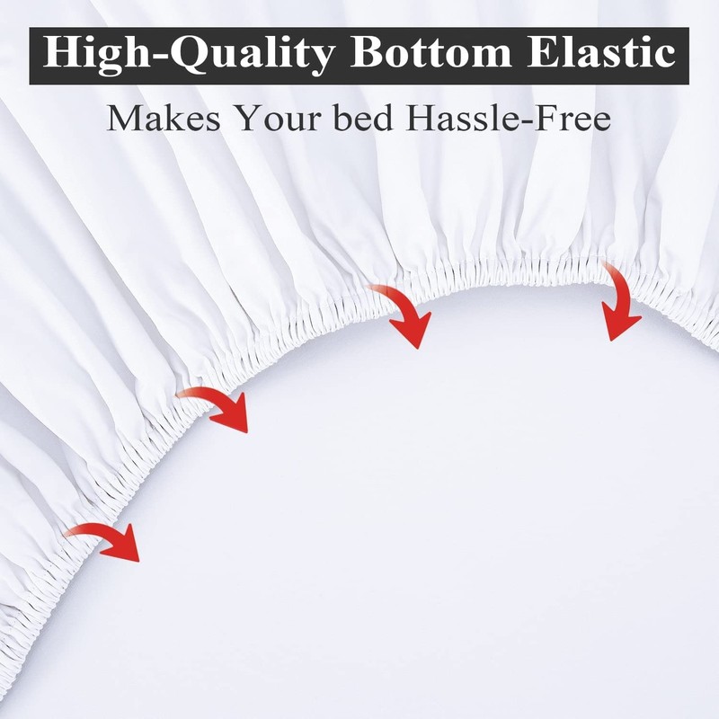 Rayyan Linen Extra Deep Fitted Sheet Fully Elasticated 40CM 100%