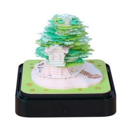 Calendario 3D Memo Pad 2024, Calendario 2024 DIY Earth, Bloc de Notas con Calendario Semanal 3D Magic Castle, Calendario de Escritorio, Bloc de Notas, Decoración DIY, para