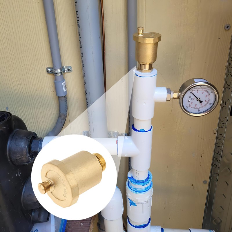 1/2" Brass Air Release Valve Kit, Automatic Float Valve with