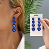 ALRNBY Heart Crystal Earrings for Women Dangle Rhinestone Drop Earrings