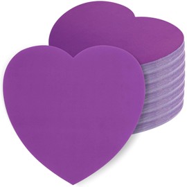 72 Pcs Large Purple Paper Heart Cutouts - 6 Inch Shape Card for Valentine's Day Decorations, Classroom Bulletin Board Decor, Kids' Love and Peace School Craft Project