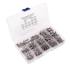 240Pcs Self Tapping Screws Cross Pan Head Stainless Steel M3 M4 M5 Combination for Wood Work