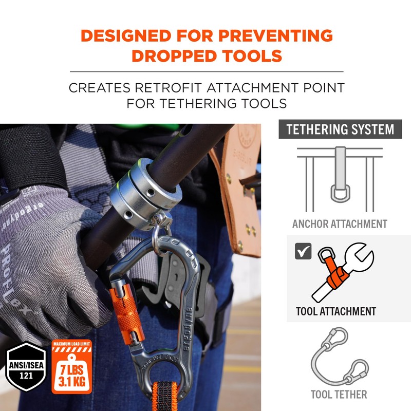 Ergodyne Squids 3791 Sleever Bar Lock Collar with Tethering Attachment