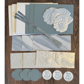 Stampin' Up! Stampin Up GREETING CARD KIT ~x4 w/Env~ Seashells Beach Shimmer Paper Love You