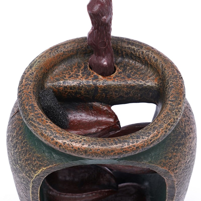20Inch Tabletop Decorative Flower Vase Style Bonsai Waterfall Humidifier with