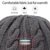 Clakllie Mens Beanie with Brim Skullcap Hat Knitted Thick Visor