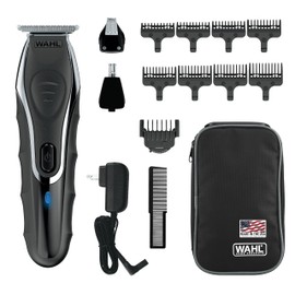 Wahl Aqua Blade® Rechargeable Wet/Dry Lithium-Ion Deluxe Beard Trimmer for Men - Interchangeable Heads for Detailing, Hair, Mustache and Body Grooming - Model 9899-100